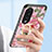 Coque Contour Silicone et Vitre Fleurs Miroir Etui Housse S01 pour Huawei Honor 90 Pro 5G Petit