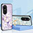Coque Contour Silicone et Vitre Fleurs Miroir Etui Housse S01 pour Oppo Reno10 Pro 5G Petit