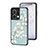 Coque Contour Silicone et Vitre Fleurs Miroir Etui Housse S01 pour Oppo Reno9 5G Petit