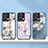Coque Contour Silicone et Vitre Fleurs Miroir Etui Housse S01 pour Oppo Reno9 5G Petit