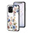 Coque Contour Silicone et Vitre Fleurs Miroir Etui Housse S01 pour Realme 10T 5G Blanc