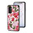 Coque Contour Silicone et Vitre Fleurs Miroir Etui Housse S01 pour Samsung Galaxy F13 4G Petit