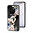 Coque Contour Silicone et Vitre Fleurs Miroir Etui Housse S01 pour Vivo X90 Pro 5G Petit