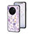 Coque Contour Silicone et Vitre Fleurs Miroir Etui Housse S01 pour Vivo X90 Pro 5G Petit