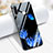 Coque Contour Silicone et Vitre Fleurs Miroir M02 pour Huawei P30 Lite Bleu