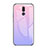 Coque Contour Silicone et Vitre Miroir Housse Etui Degrade Arc en Ciel pour Huawei G10 Violet