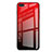 Coque Contour Silicone et Vitre Miroir Housse Etui Degrade Arc en Ciel pour Huawei Honor 10 Rouge