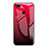 Coque Contour Silicone et Vitre Miroir Housse Etui Degrade Arc en Ciel pour Huawei P Smart Rouge