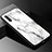 Coque Contour Silicone et Vitre Motif Fantaisie Miroir Etui Housse K01 pour Samsung Galaxy Note 10 Plus 5G Blanc