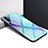 Coque Contour Silicone et Vitre Motif Fantaisie Miroir Etui Housse K02 pour Huawei P30 Pro Bleu