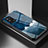 Coque Contour Silicone et Vitre Motif Fantaisie Miroir Etui Housse LS1 pour OnePlus Nord N200 5G Bleu