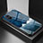 Coque Contour Silicone et Vitre Motif Fantaisie Miroir Etui Housse LS1 pour Samsung Galaxy M51 Bleu