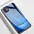 Coque Contour Silicone et Vitre Motif Fantaisie Miroir Etui Housse M01 pour Apple iPhone 11 Bleu