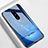 Coque Contour Silicone et Vitre Motif Fantaisie Miroir Etui Housse M01 pour OnePlus 8 Bleu