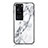 Coque Contour Silicone et Vitre Motif Fantaisie Miroir Etui Housse pour Huawei P60 Blanc