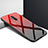 Coque Contour Silicone et Vitre Motif Fantaisie Miroir Etui Housse pour OnePlus 8 Pro Rouge