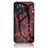 Coque Contour Silicone et Vitre Motif Fantaisie Miroir Etui Housse pour Oppo A77 4G Rouge