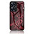 Coque Contour Silicone et Vitre Motif Fantaisie Miroir Etui Housse pour Realme C55 Rouge