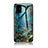 Coque Contour Silicone et Vitre Motif Fantaisie Miroir Etui Housse pour Samsung Galaxy A51 4G Bleu