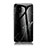 Coque Contour Silicone et Vitre Motif Fantaisie Miroir Etui Housse pour Samsung Galaxy A51 4G Noir Petit