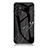 Coque Contour Silicone et Vitre Motif Fantaisie Miroir Etui Housse pour Samsung Galaxy M13 4G Noir