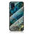 Coque Contour Silicone et Vitre Motif Fantaisie Miroir Etui Housse pour Samsung Galaxy M31 Bleu