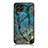 Coque Contour Silicone et Vitre Motif Fantaisie Miroir Etui Housse pour Samsung Galaxy M33 5G Bleu