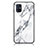 Coque Contour Silicone et Vitre Motif Fantaisie Miroir Etui Housse pour Samsung Galaxy M51 Blanc