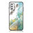 Coque Contour Silicone et Vitre Motif Fantaisie Miroir Etui Housse pour Samsung Galaxy M52 5G Petit