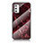 Coque Contour Silicone et Vitre Motif Fantaisie Miroir Etui Housse pour Samsung Galaxy M52 5G Rouge