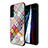 Coque Contour Silicone et Vitre Motif Fantaisie Miroir Etui Housse pour Samsung Galaxy S21 5G Colorful