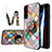 Coque Contour Silicone et Vitre Motif Fantaisie Miroir Etui Housse S01 pour Samsung Galaxy S23 5G Petit