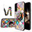 Coque Contour Silicone et Vitre Motif Fantaisie Miroir Etui Housse S01 pour Samsung Galaxy S24 Plus 5G Petit