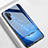 Coque Contour Silicone et Vitre Paillette Etoile Miroir Etui Housse pour Samsung Galaxy Note 10 Plus 5G Bleu