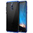 Coque Contour Silicone et Vitre Transparente Mat pour Huawei Mate 10 Lite Bleu