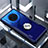 Coque Contour Silicone et Vitre Transparente Miroir 360 Degres avec Support Bague Anneau Aimante Magnetique pour Huawei Mate 30 5G Bleu