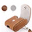 Coque en Cuir avec Mousqueton pour Boitier de Charge de Airpods A05 Marron Petit