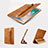 Coque en Cuir Protection Sac Pochette Elastique Douille de Poche Detachable P02 pour Apple Pencil Apple iPad Pro 10.5 Marron Petit