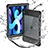 Coque Etanche Contour Silicone et Plastique Housse Etui Waterproof 360 Degres pour Apple iPad Air 5 10.9 (2022) Noir