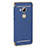 Coque Luxe Aluminum Metal et Support Bague Anneau pour Huawei G7 Plus Bleu Petit