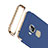 Coque Luxe Aluminum Metal et Support Bague Anneau pour Huawei G8 Bleu Petit