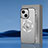 Coque Luxe Aluminum Metal Housse et Bumper Silicone Etui avec Mag-Safe Magnetic Magnetique AC1 pour Apple iPhone 13 Argent