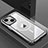 Coque Luxe Aluminum Metal Housse et Bumper Silicone Etui avec Mag-Safe Magnetic Magnetique QC1 pour Apple iPhone 14 Argent