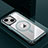 Coque Luxe Aluminum Metal Housse et Bumper Silicone Etui avec Mag-Safe Magnetic Magnetique QC1 pour Apple iPhone 14 Cyan