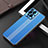 Coque Luxe Aluminum Metal Housse et Bumper Silicone Etui J01 pour Oppo Find X3 Pro 5G Bleu