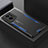 Coque Luxe Aluminum Metal Housse et Bumper Silicone Etui pour Oppo Find X5 5G Bleu