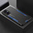 Coque Luxe Aluminum Metal Housse et Bumper Silicone Etui pour Oppo Reno7 Lite 5G Bleu