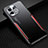 Coque Luxe Aluminum Metal Housse et Bumper Silicone Etui pour Xiaomi Mi 11 5G Rouge