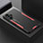 Coque Luxe Aluminum Metal Housse et Bumper Silicone Etui pour Xiaomi Poco F3 GT 5G Rouge