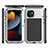 Coque Luxe Aluminum Metal Housse Etui 360 Degres HJ1 pour Apple iPhone 13 Argent